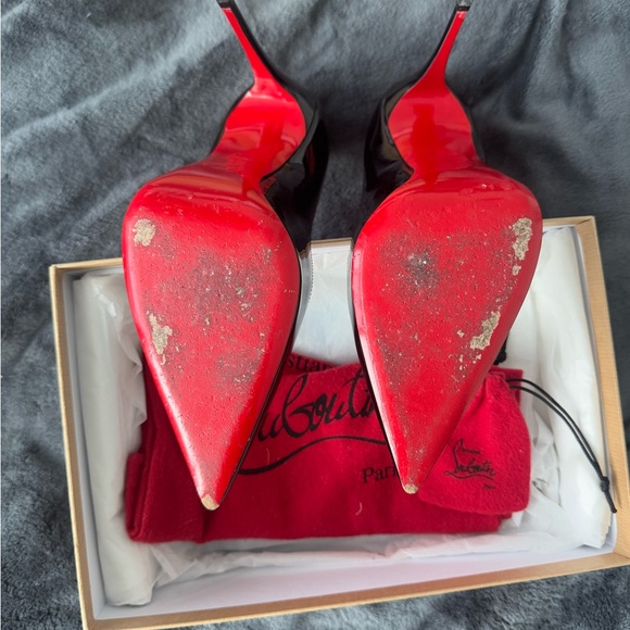 Christian Louboutin Black Patent Leather Heels - Picture 6 of 7